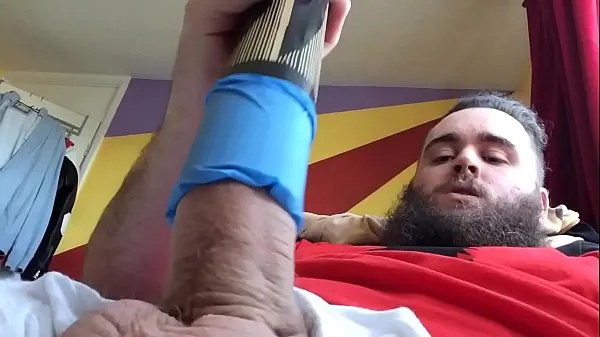 Watch Wanking With A Home Made Fleshlight (DIY power Tube