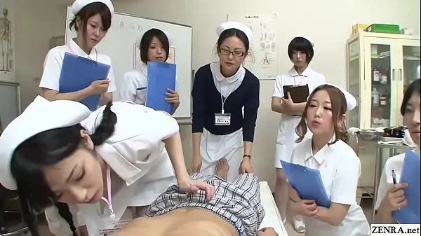 Watch JAV nurses CFNM handjob blowjob demonstration Subtitled power Tube