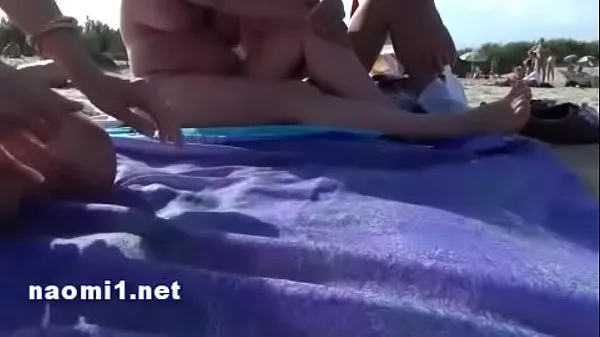 Watch public beach cap agde by naomi slut power Tube