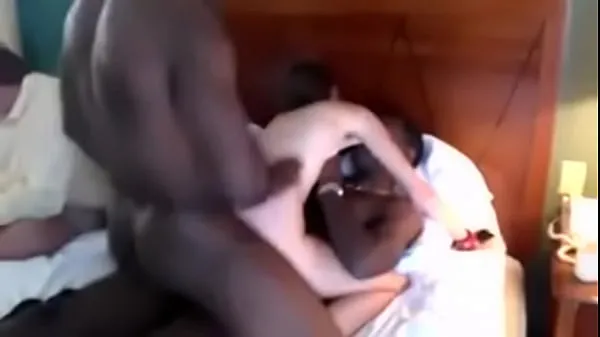 Tonton wife double penetrated by black lovers while cuckold husband watch Power Tube