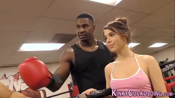 Watch Domina cuckolds in boxing gym for cum power Tube