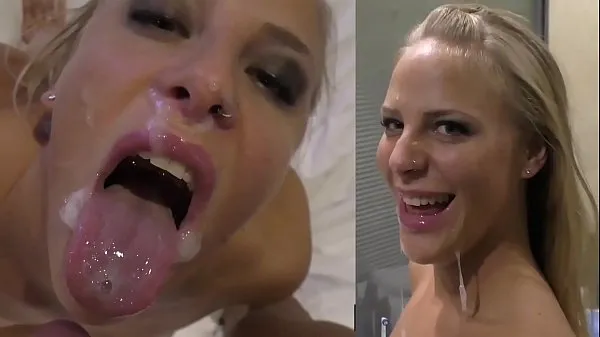 Nézze meg: Lara Cumkitten Fucked By Well Hung Stud - Deep Pussy Fuck & Huge Facial Power Tube