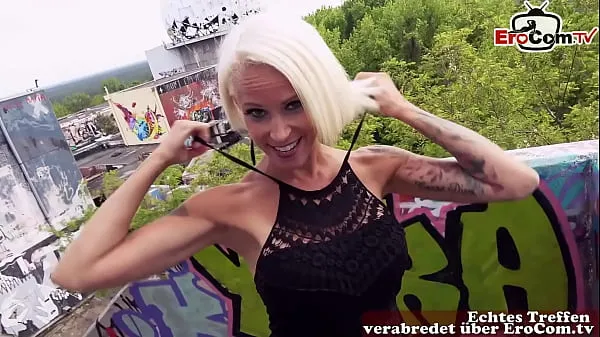 Watch Skinny german blonde Milf pick up online for outdoor sex power Tube