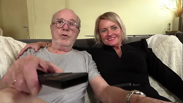 Watch Blonde posh cougar in group sex while grandpa watches power Tube